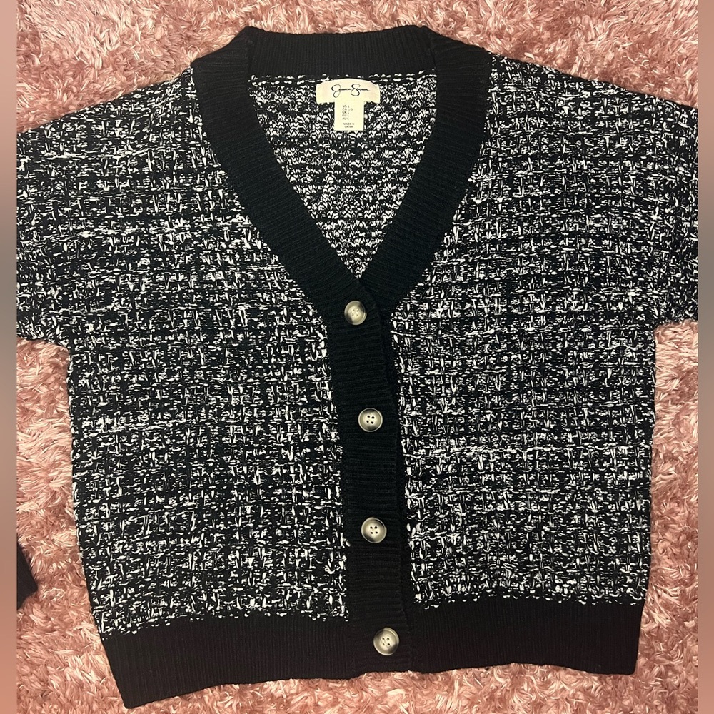 Jessica Simpson Black and White Cardigan - Picture 2 of 8
